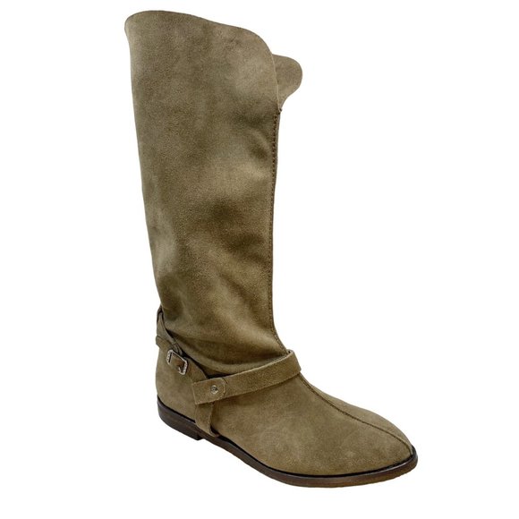 Johnston & Murphy Tan Thick Suede Leather Knee High Boots 9 - Picture 11 of 11